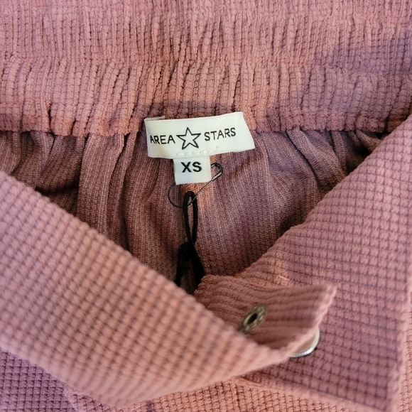 Area Stars Pull On Waffle Cargo Joggers Mauve Pink XS - Picture 5 of 5